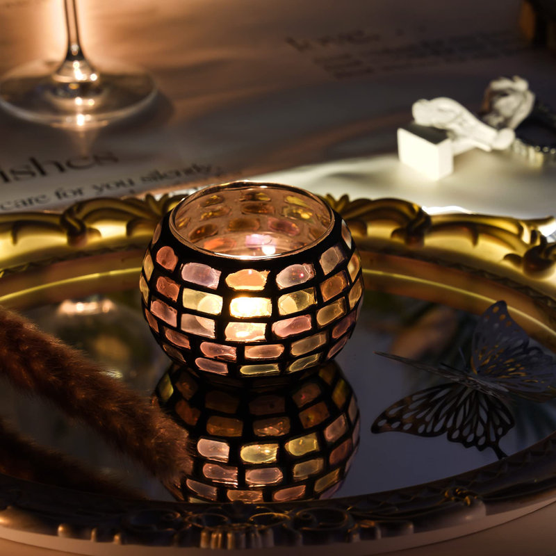 Glass tea lights on sale